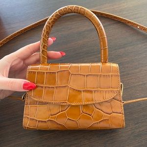 By Far Croc Effect Mini Bag